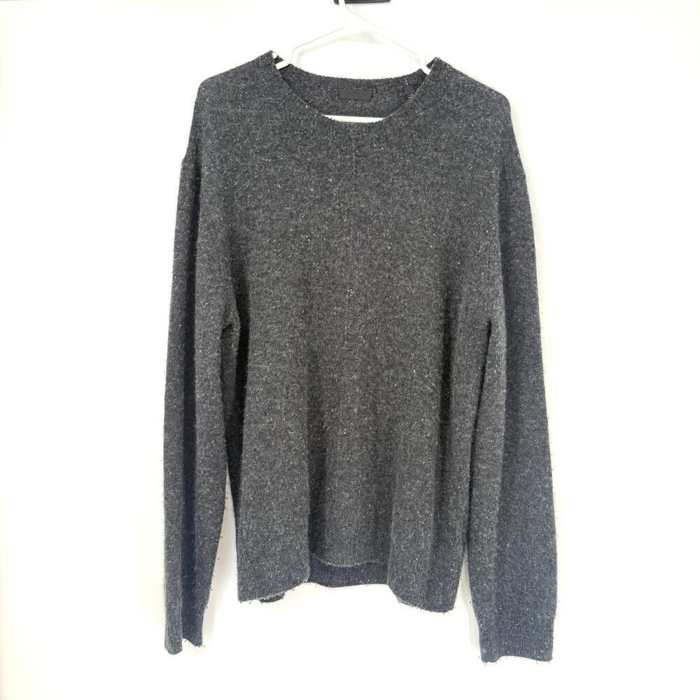 ATM Anthony Thomas Melillo 100% Cashmere Sweater Gray Preppy Old Money Size L